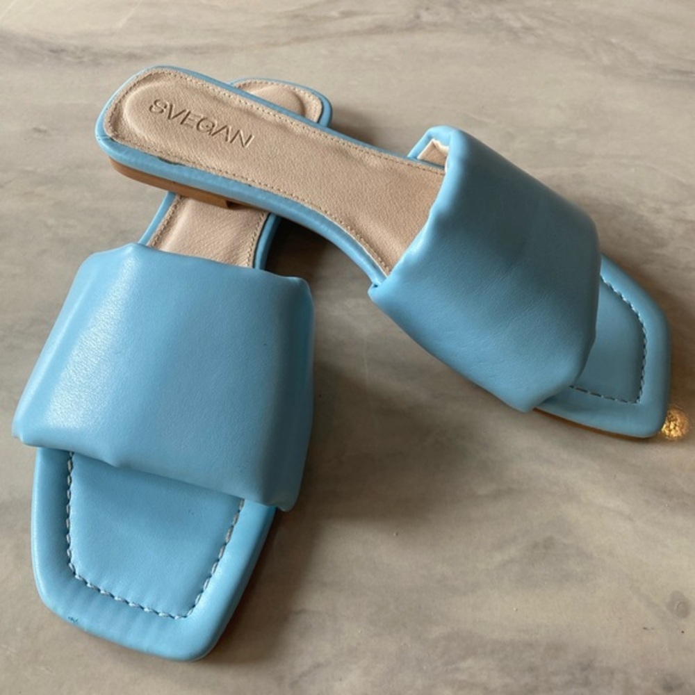 ALOHAS Vegan “Svegan” slide sandals - Robins egg blue